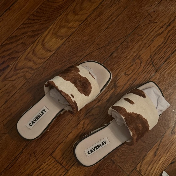 Cow hide platform slides / sandals - Picture 7 of 10